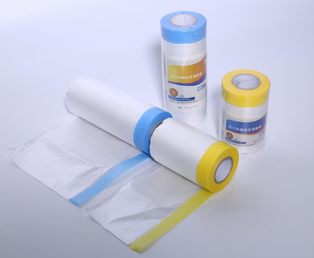 Пленка HDPE с малярной лентой для покраски дома